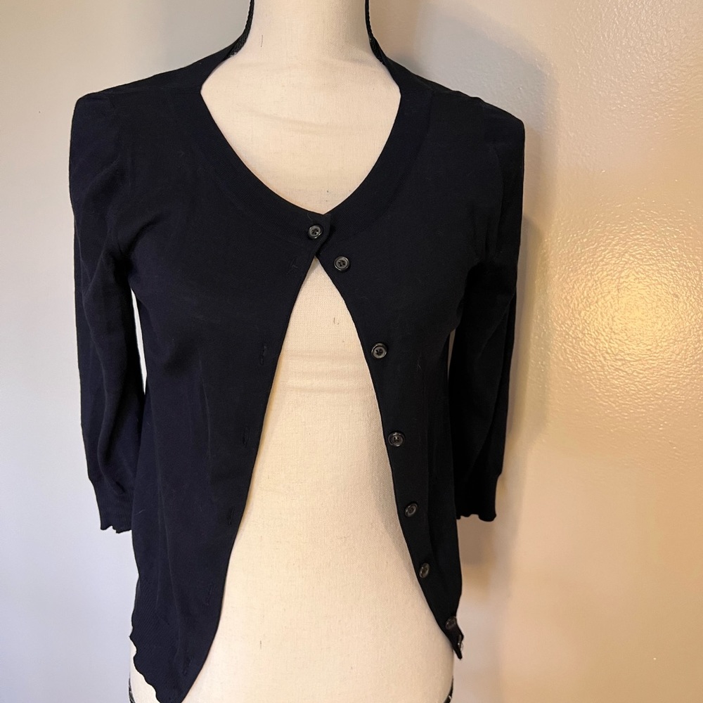 Piazza Sempione navy fitted cardigan